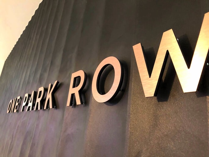 reception wall letters